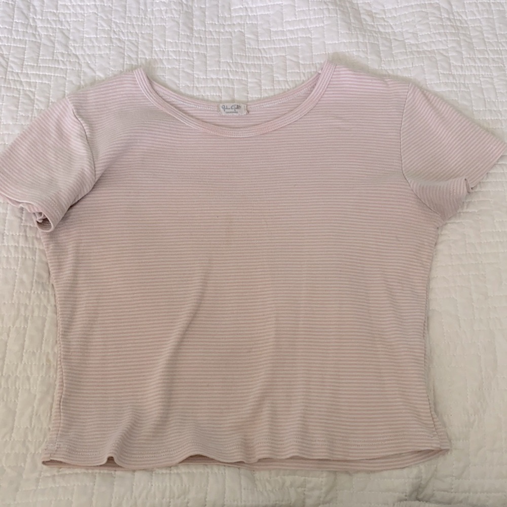 Brandy Melville pink stripped shirt. Worn 2 times